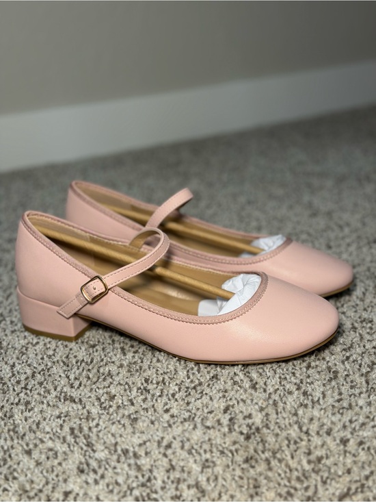 Madden Girl Shoes - Madden Girl Pink Mary Jane Block Heel Flats